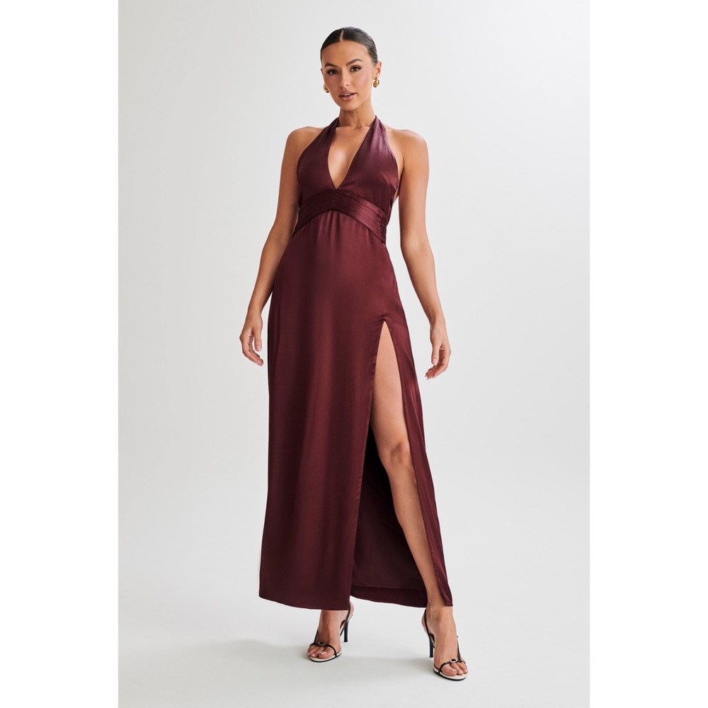 MESHKI MILANA HALTER MAXI DRESS
